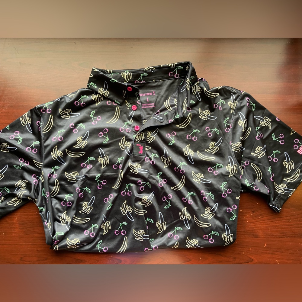 BogeyBros - GOLF Low Hanging Fruit POLO shirt ( L) - Picture 6 of 6